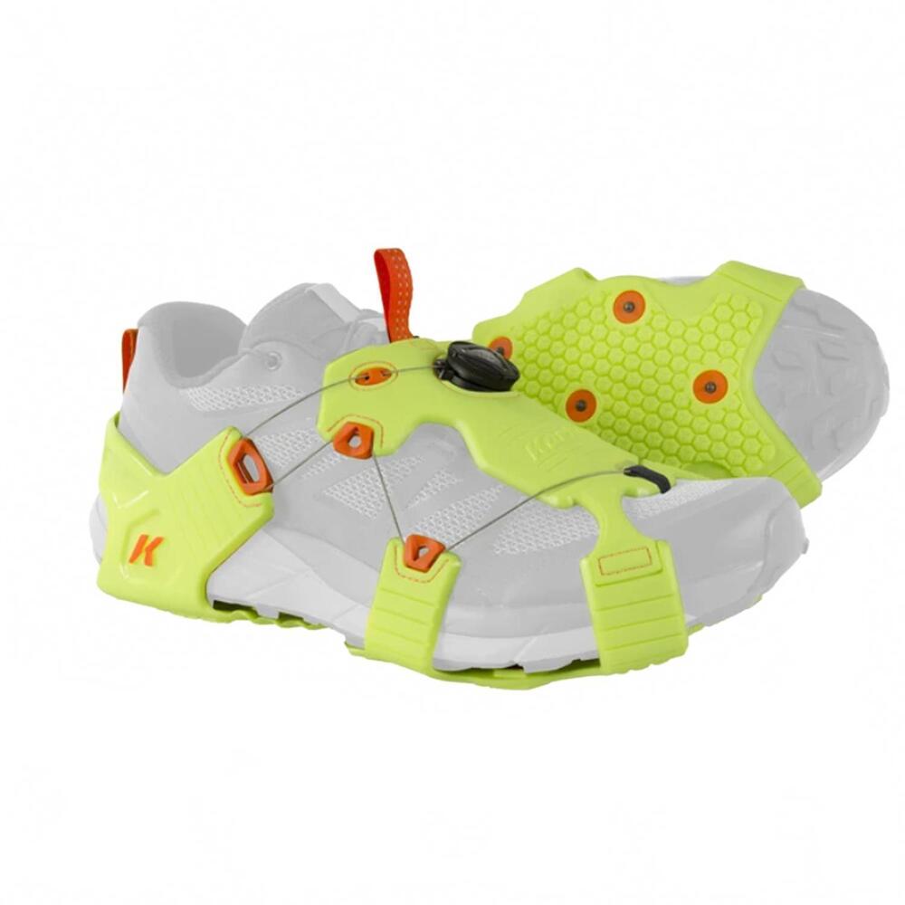 NEW KORKERS men's ice runner cleats in green/orange